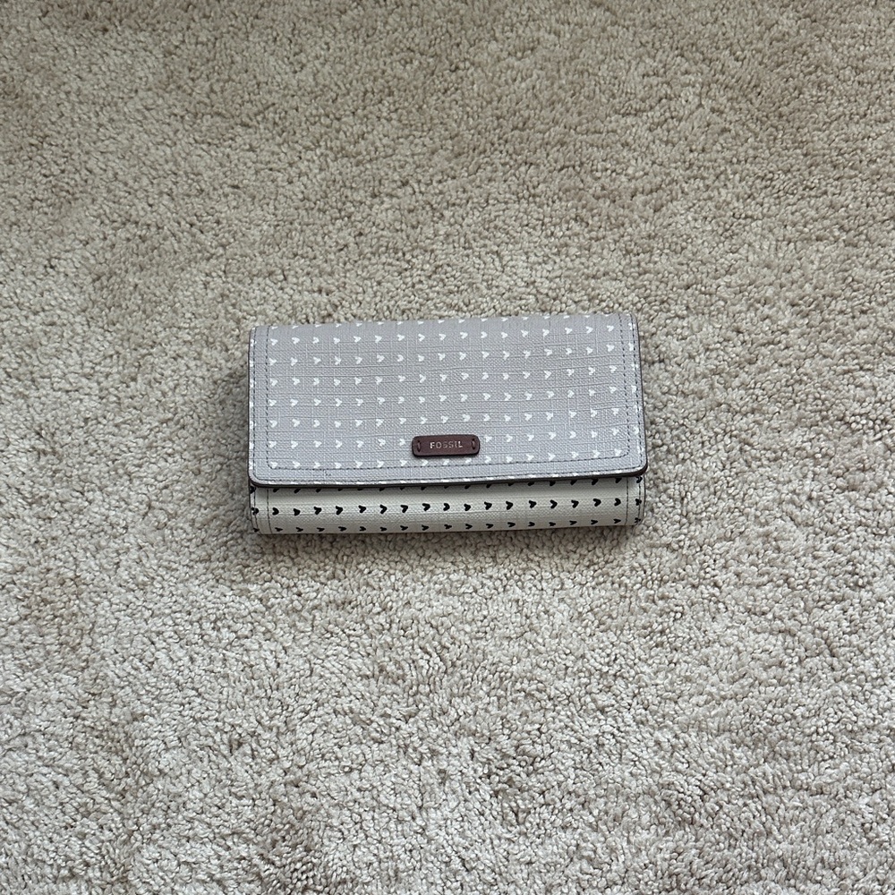Fossil Light Gray Women's Wallet with Pattern